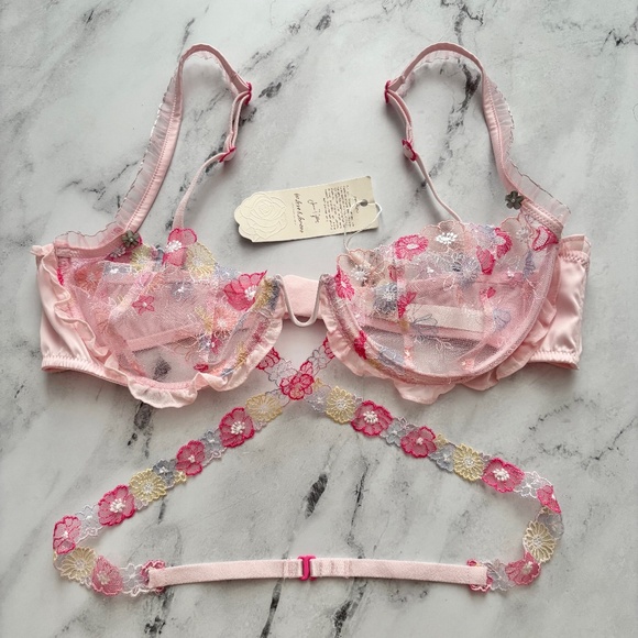 For Love & Lemons Nwt Greenhouse Garden Floral Underwire Unlined Bra Medium M - Picture 1 of 6